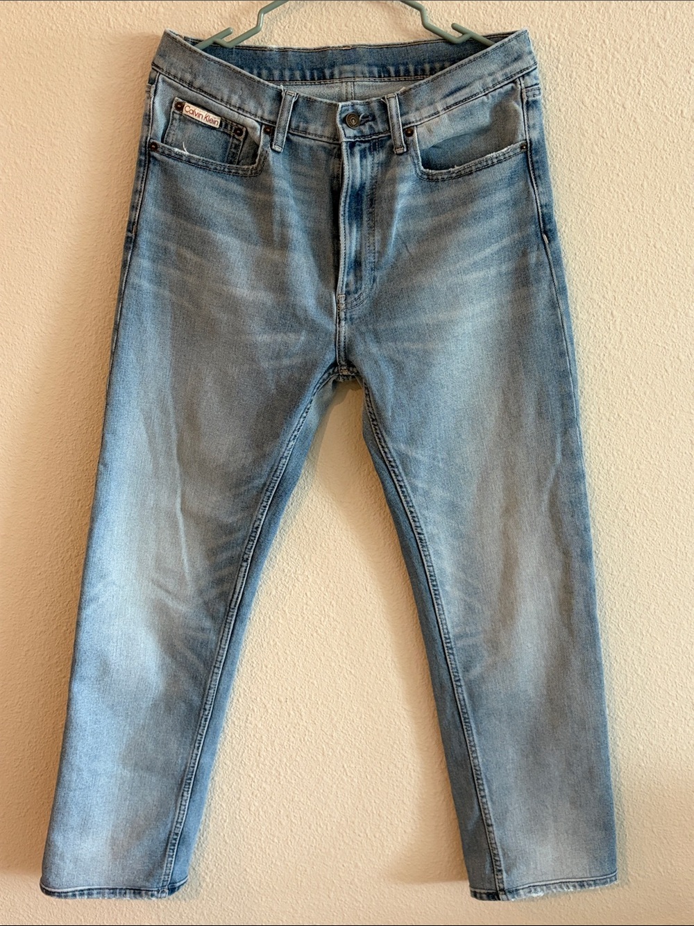 Calvin Klein Light Blue Slim Straight Jeans